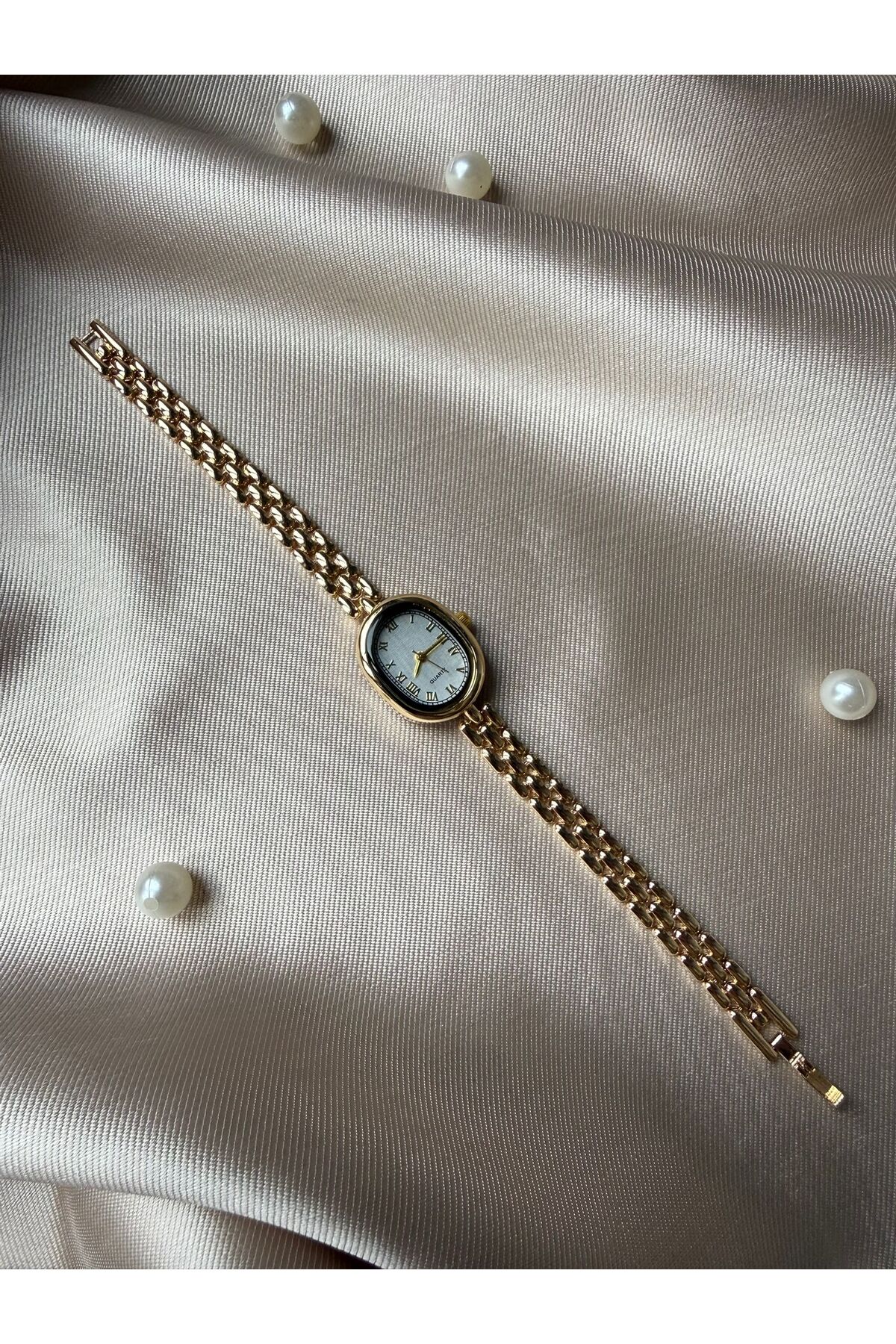 rubsey  Retro Minimal Metal Kordon Vintage Kadın Kol Saati - Görsel 4