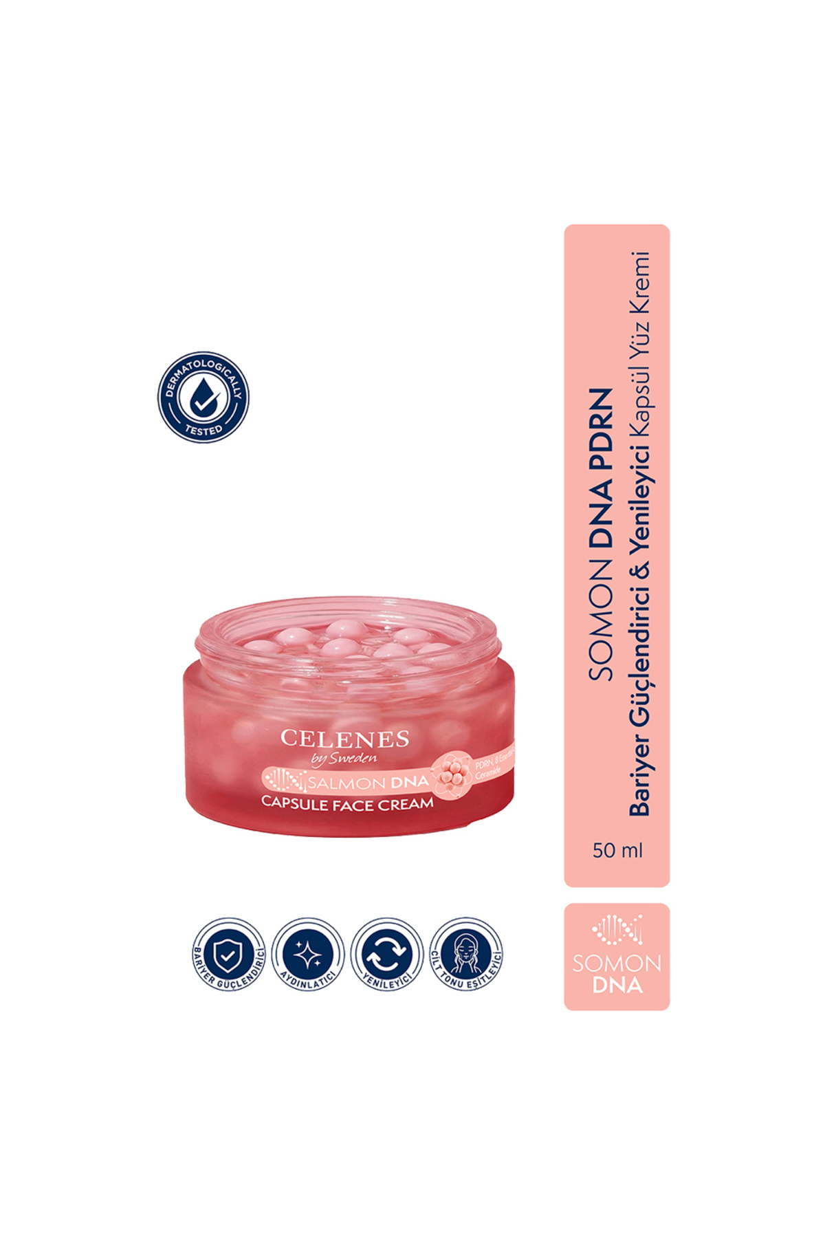 celenes by sweden Somon DNA PDRN Bariyer Güçlendirici & Yenileyici Kapsül Yüz Kremi ,50 ml