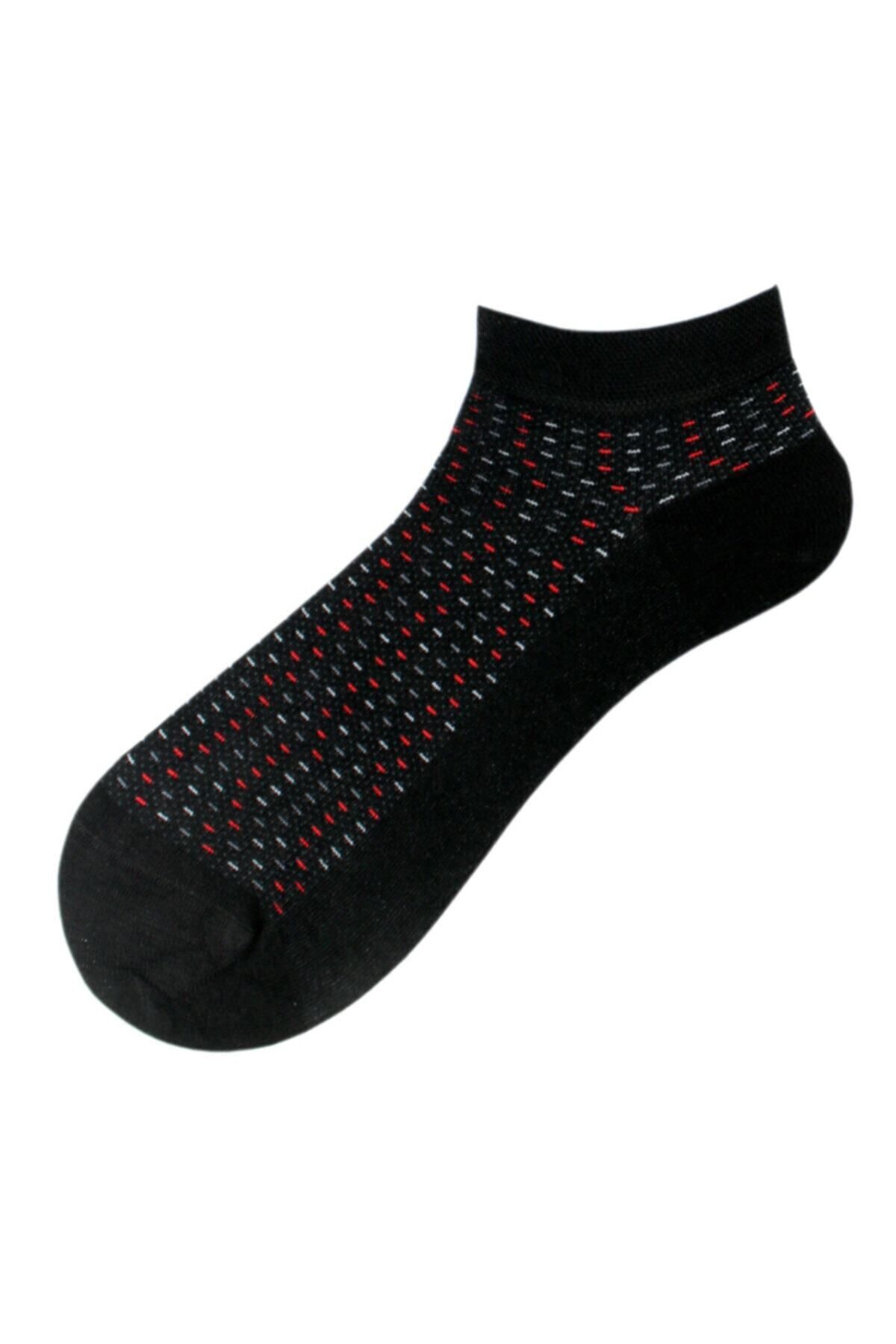 DAYCO  Premium Dikişsiz Erkek Bambu Patik Çorap 6'lı Jakarlı Asorti Set - 41-45 - 10500-J - Görsel 3