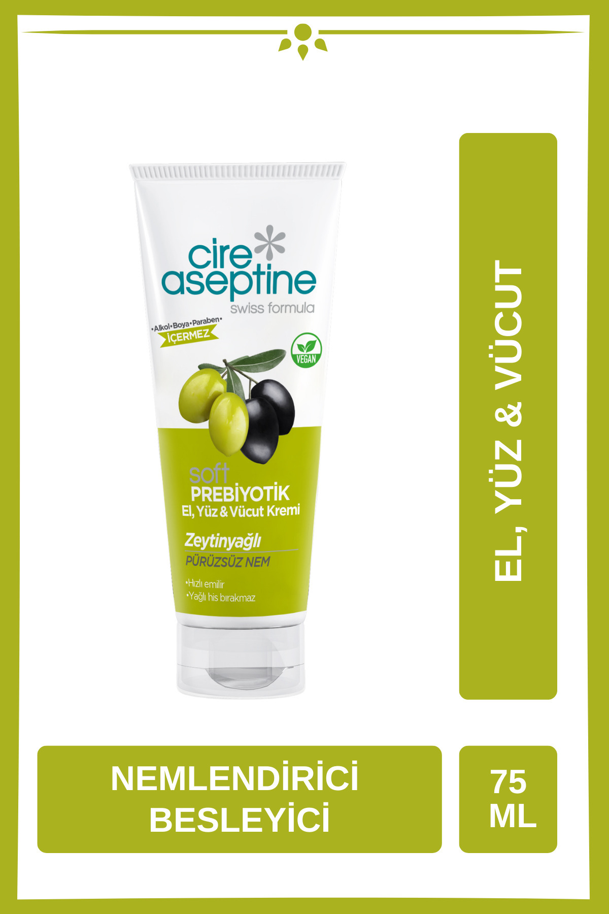 Cire Aseptine Soft Zeytinyağlı Nemlendirici Bakım Kremi 75 ml