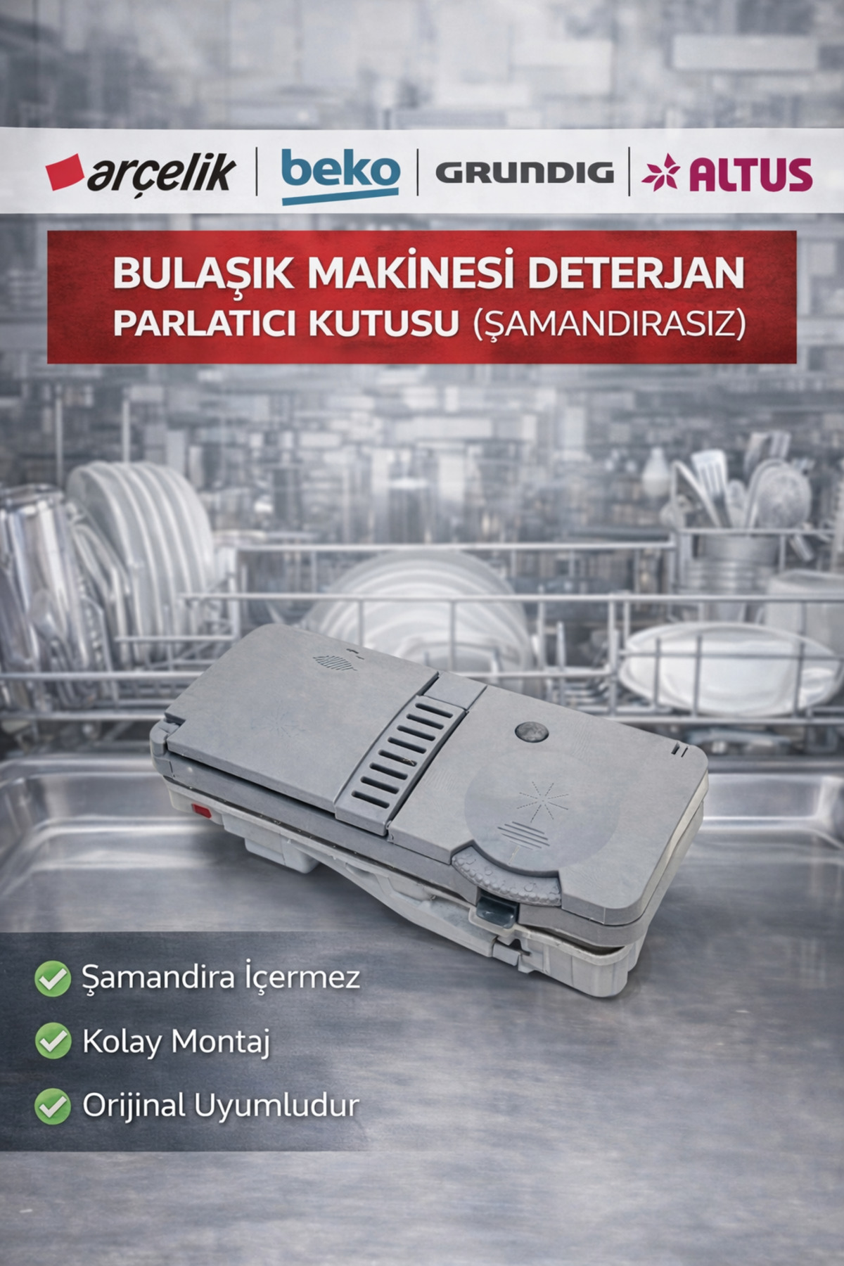 Arçelik Bulaşik Makinesi ( Deterjan Kutusu ) (ŞAMANDIRASIZ)
