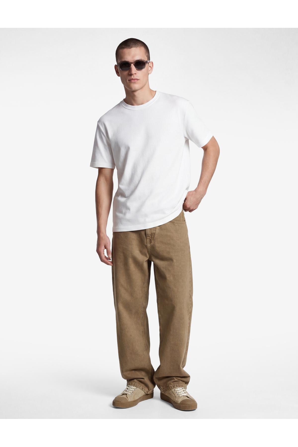 Kısa Kollu Bisiklet Yaka Pamuklu Slim Fit Tişört