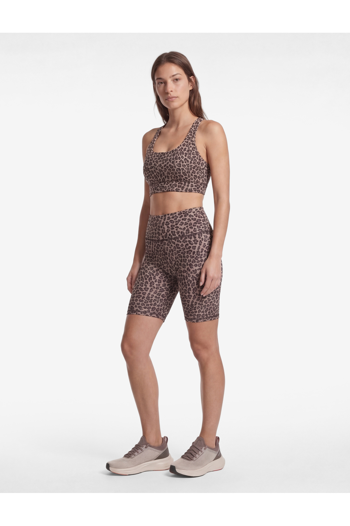Koton Slim Fit Yüksek Bel Biker Spor Leopar Tayt görsel 2