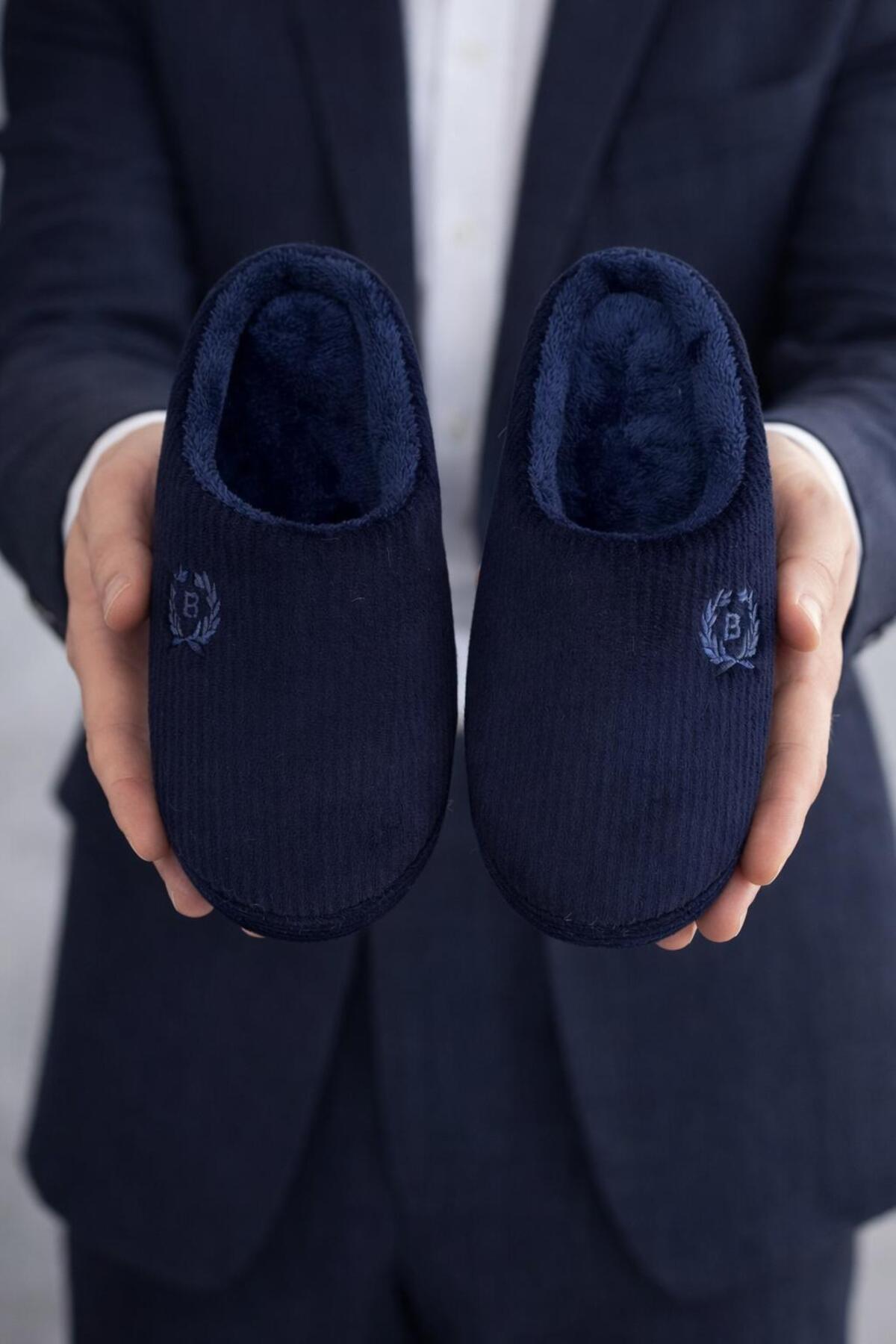 redtan  Ev Terliği | Ortopedik | Kadife Fitilli |Yumuşak Tabanlı | İçi Kürklü Damat Terliği & Çeyizlik - Görsel 2