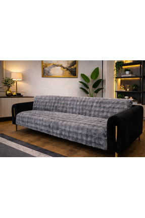 Shopyteks Bubble Tavşan Tüyü Koltuk Örtüsü 170x210 – Peluş Kaymaz Koltuk Şalı...
