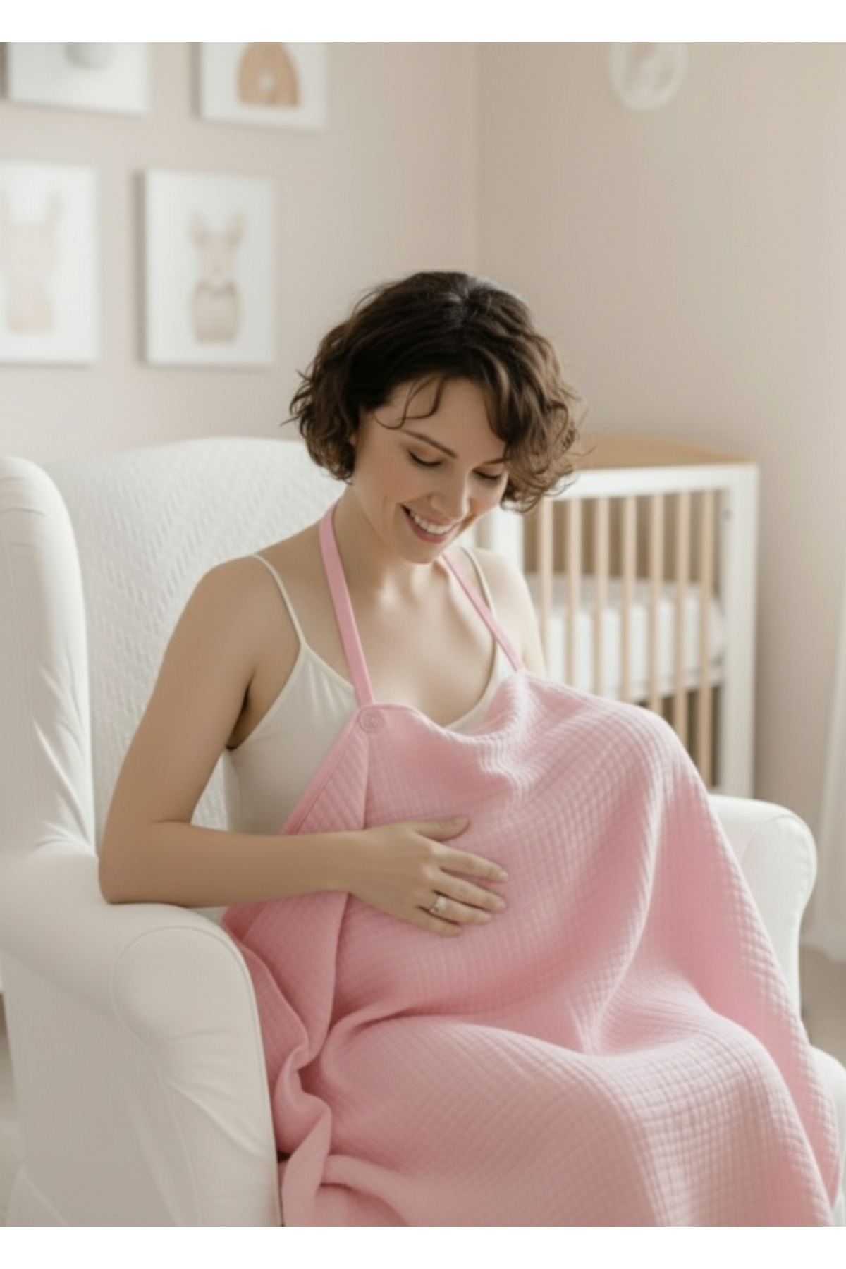 Joyous Mom Kids 4 Katlı Müslin Bebek Emzirme Seti Emzirme Yastığı, Emzirme Klipsi, İç Göstermez Bebek Emzirme Örtüsü fotoğrafı 3 (önizleme)