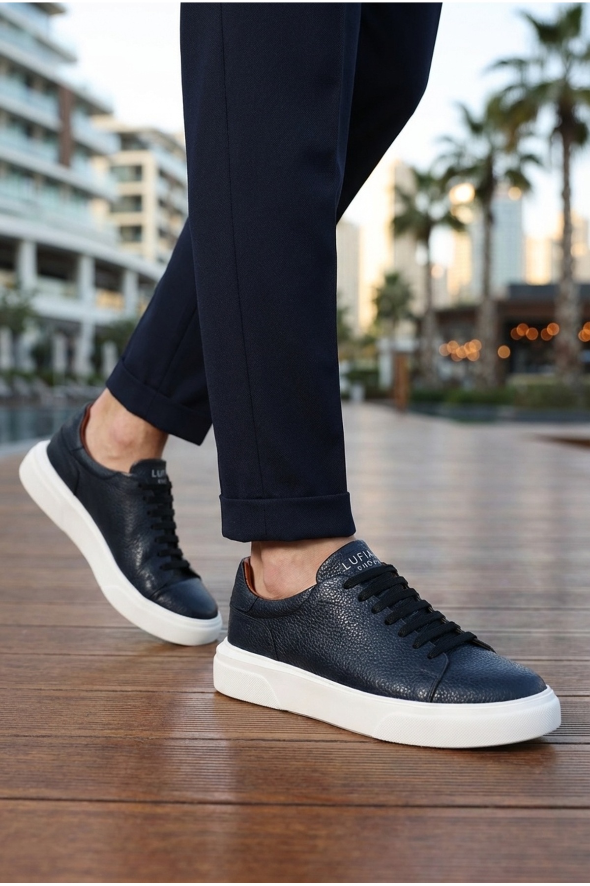 Lufian Tommy Yeni Sezon Günlük Casual Erkek Sneaker Ayakkabı Siyah Beyaz