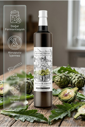 Organik Teyze Sevinç Teyze Doğal Fermantasyon Enginar Sirkesi, Artichoke Vine...