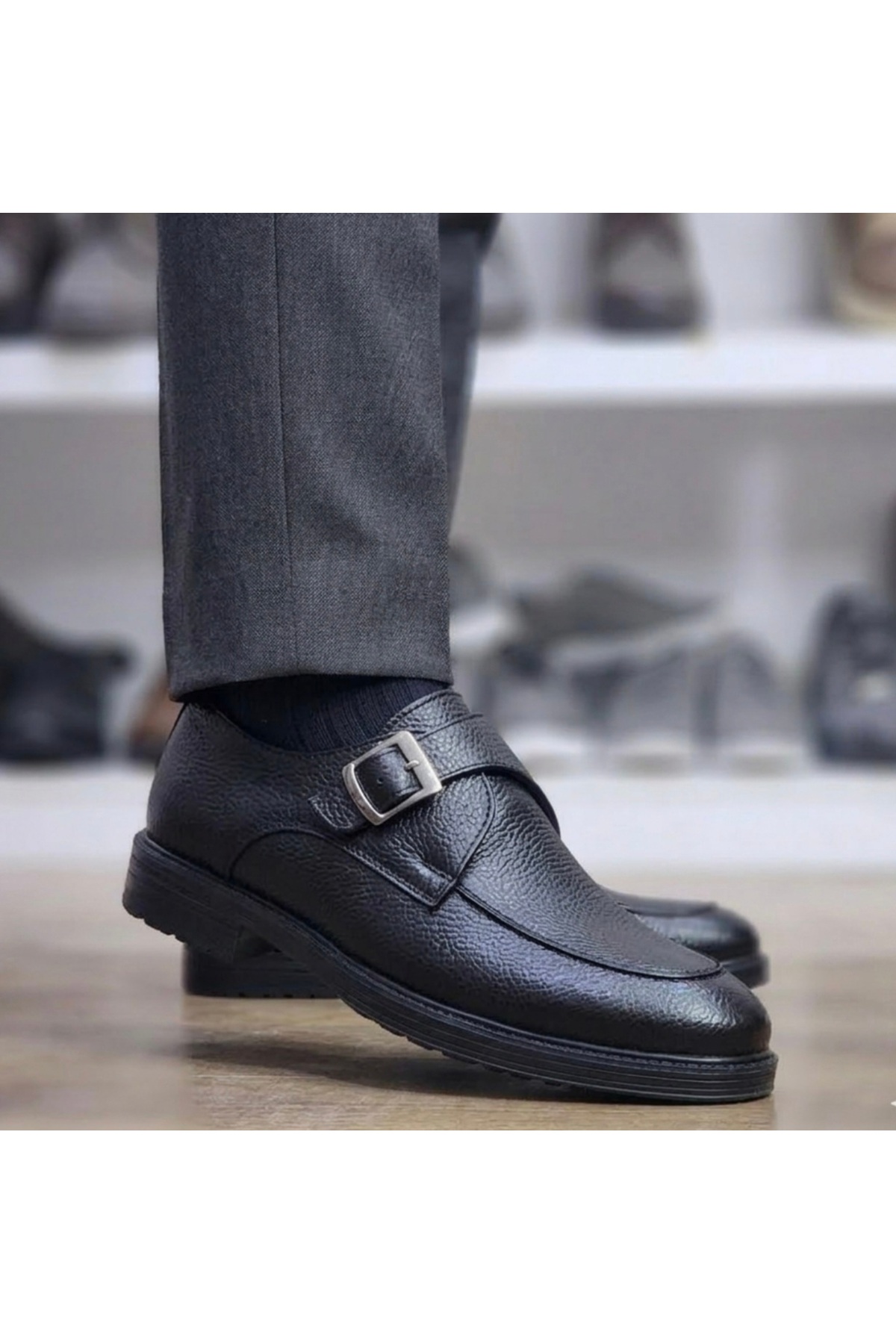 zege shoes  Erkek Günlük Ayakkabı Tokalı Kaymaz Taban - Görsel 4