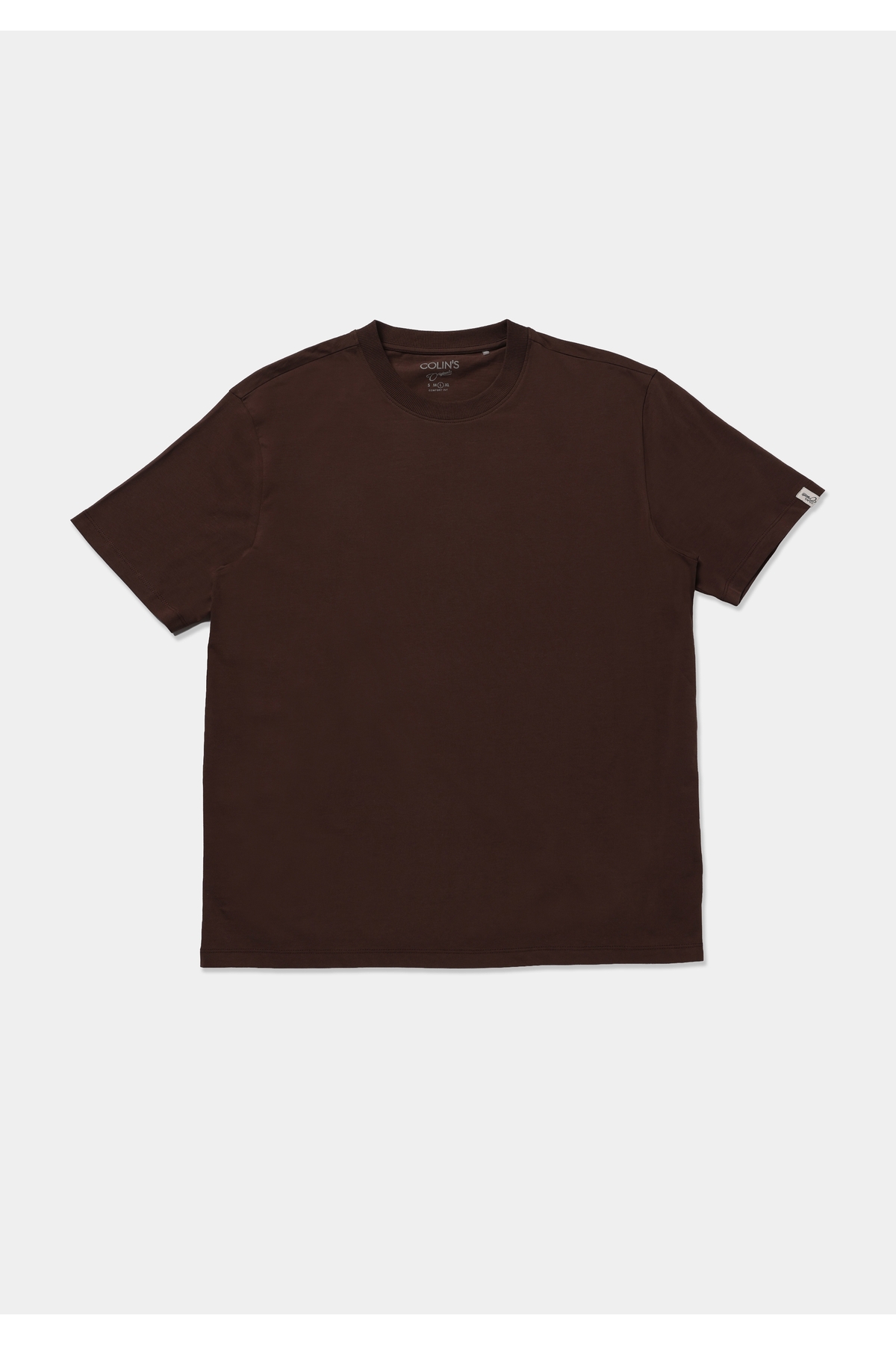 Colin’s  Comfort Fit Yuvarlak Yaka Düz Erkek Kahverengi Kısa Kol Tişört - Görsel 6