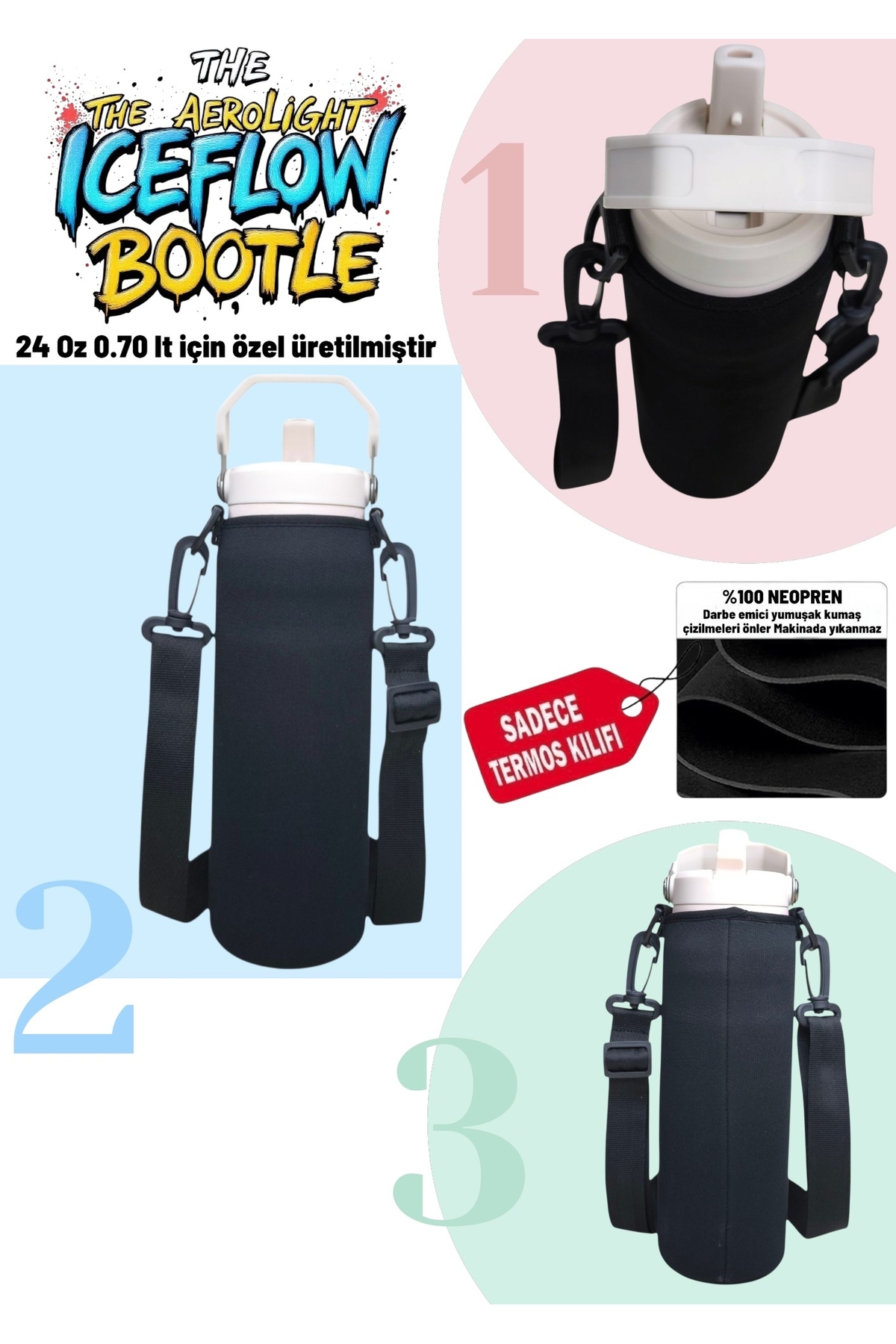 MELA The aerolight Iceflow BOTTLE 24 Oz 0.70 litre Askılı Termos