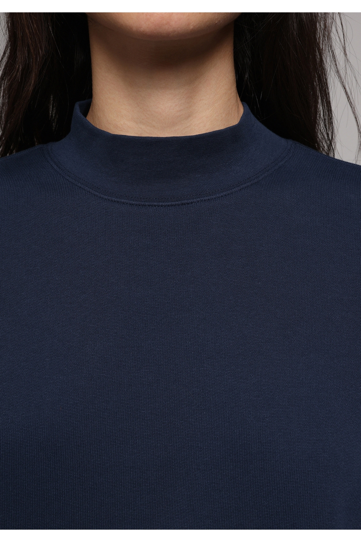 Colin’s  Relax Fit Yuvarlak Yaka Düz Kadın Lacivert Sweatshirt - Görsel 4