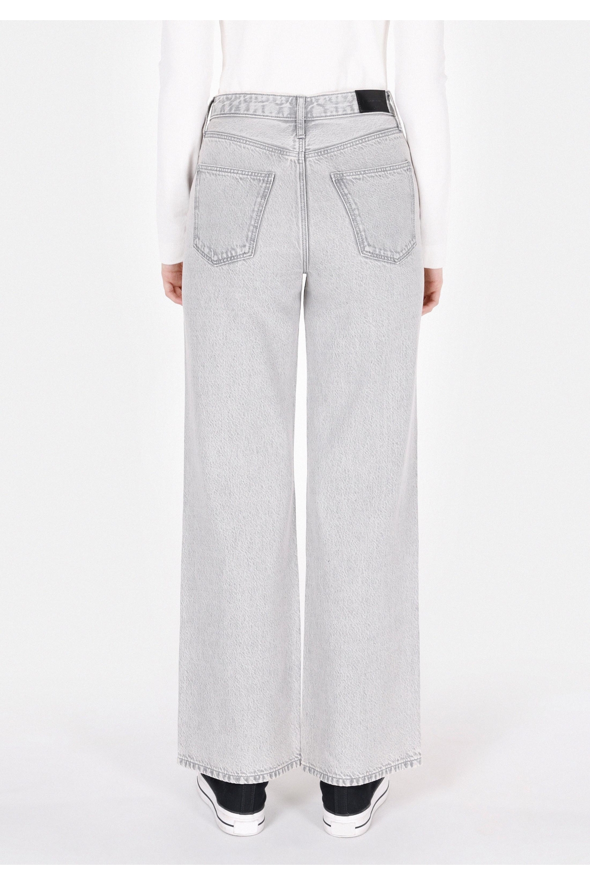 Colin’s  Regular Fit Yüksek Bel Geniş Paça Kadın Gri Jean Pantolon - Görsel 2