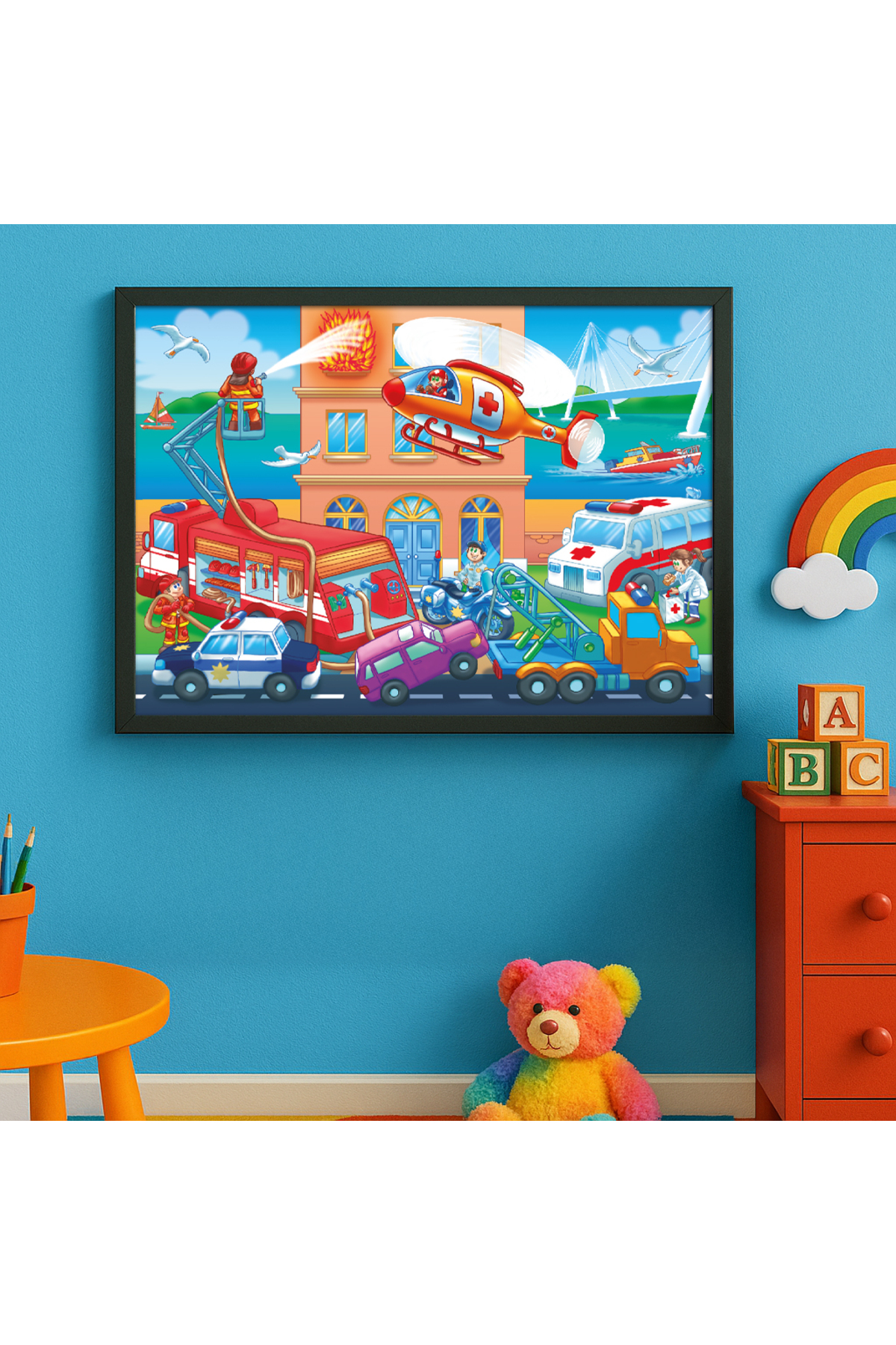 Genel Markalar Rescue Missions Jumbo Puzzle - Okul Öncesi Eğitici Yapboz fotoğrafı 3 (önizleme)