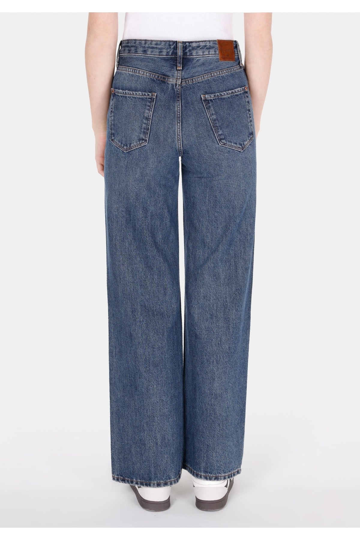 Colin’s  Regular Fit Yüksel Bel Geniş Paça Kadın İndigo Jean Pantolon - Görsel 2