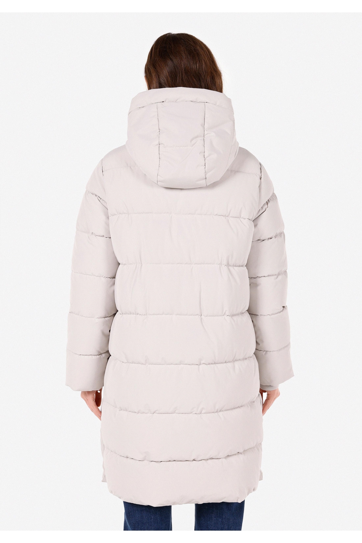 Colin’s  Regular Fit Kapüşonlu Çıtçıtlı Astarlı Suya Dayanıklı Kadın Bej Kaban - Görsel 2