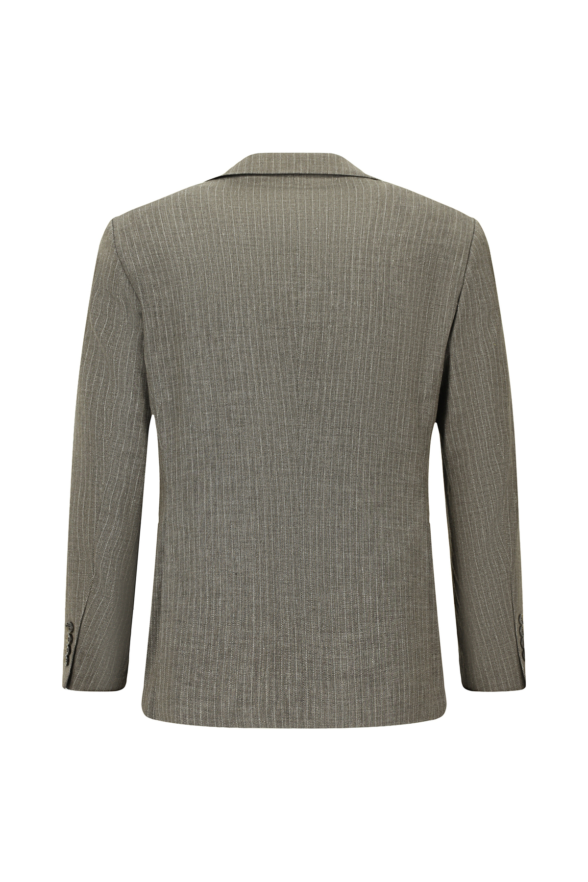 Abdullah Kiğılı  6 Drop Regular Fit Standart Kesim Klasik Çizgili Keten Karışımlı Ceket - Görsel 2