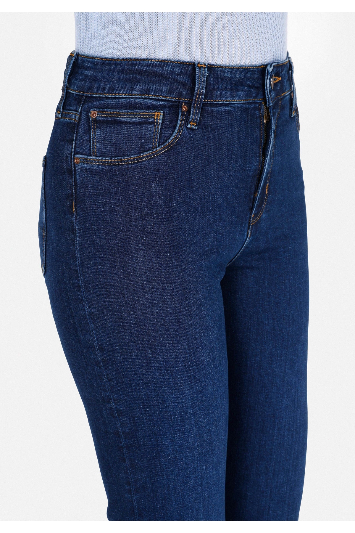 Colin’s  791 Monıca Regular Fit Orta Bel Bootcut Kadın Koyu Mavi Jean Pantolon - Görsel 5