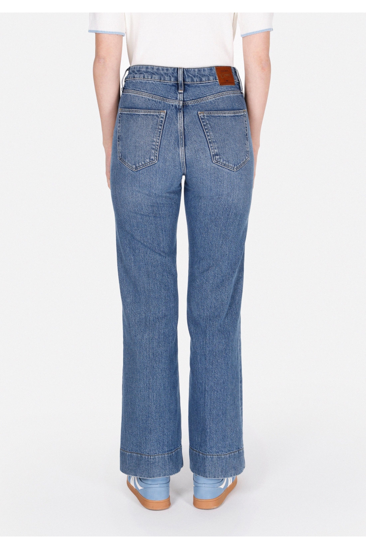Colin’s  Regular Fit Yüksel Bel Geniş Paça Kadın İndigo Jean Pantolon - Görsel 2