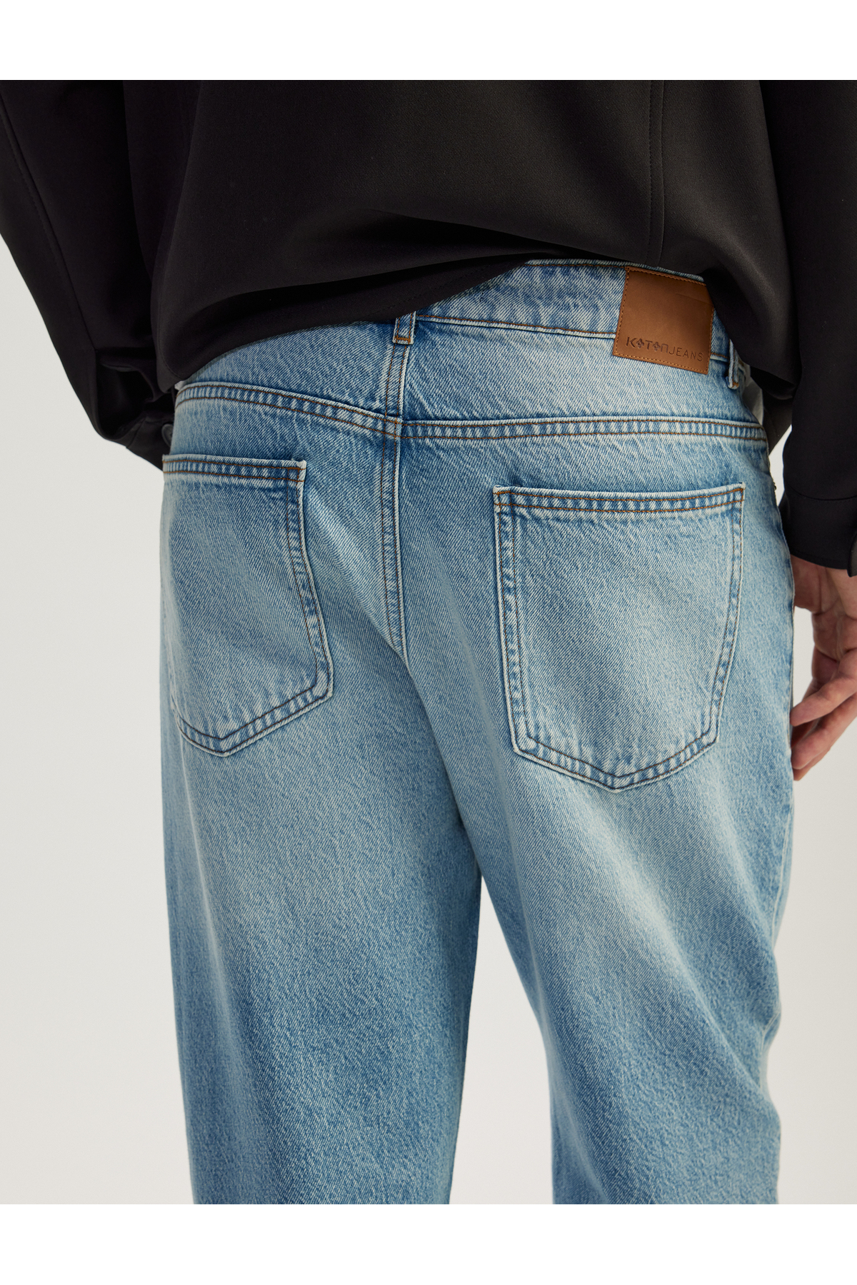 Koton Pamuklu Normal Bel Cepli Loose Fit Jean Pantolon - Steve Jean görsel 3