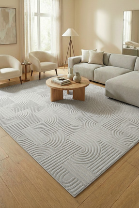 Halispecial Livae Gri Halı-Salon-Oturma Odası-Mutfak-Yıkanabilir-Robot Süpürg...