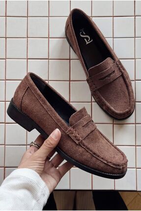 I Love Shoes Marcel Kadın Loafer Acıkahve Süet
