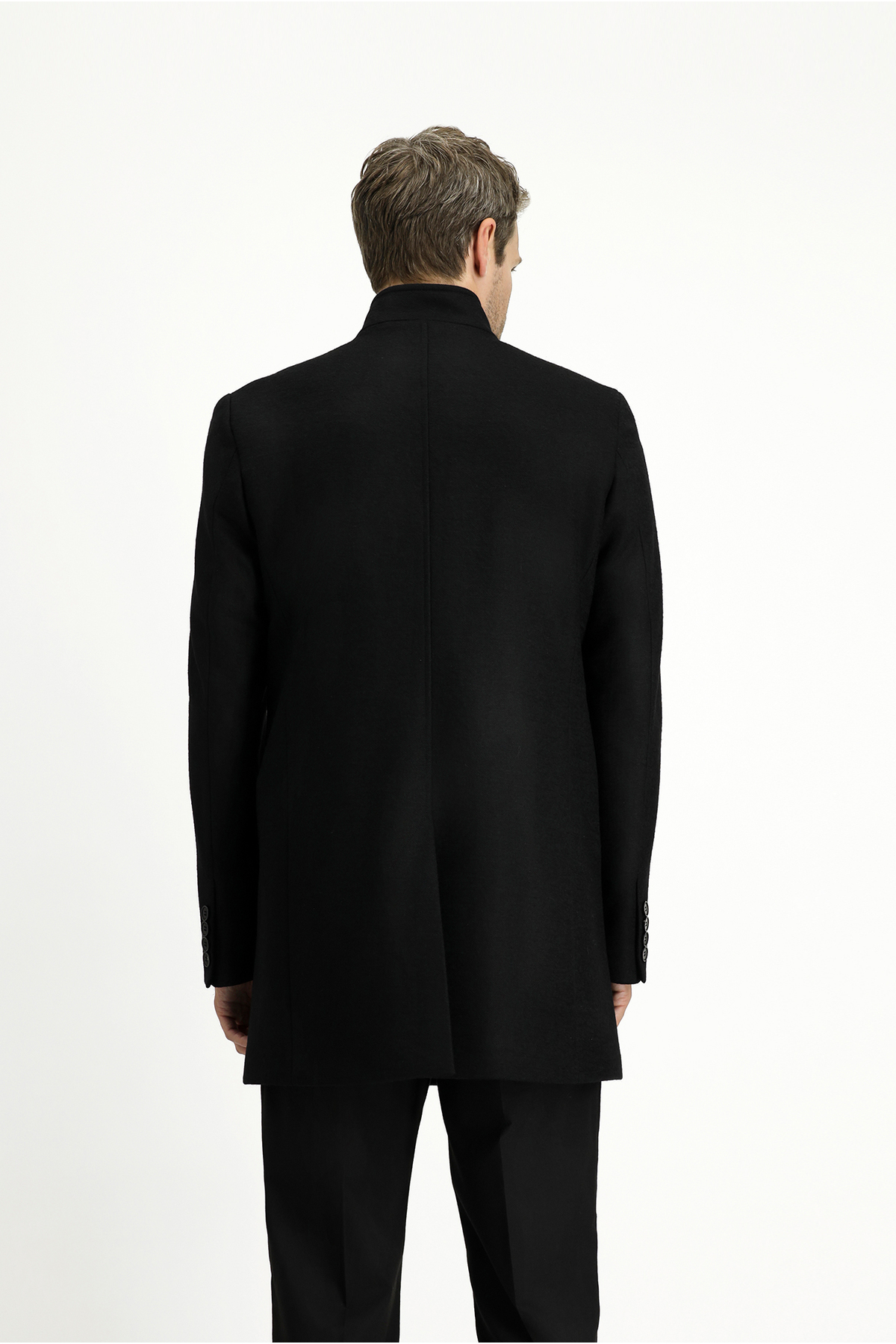 Kiğılı  Yünlü Klasik Kaban - Görsel 4