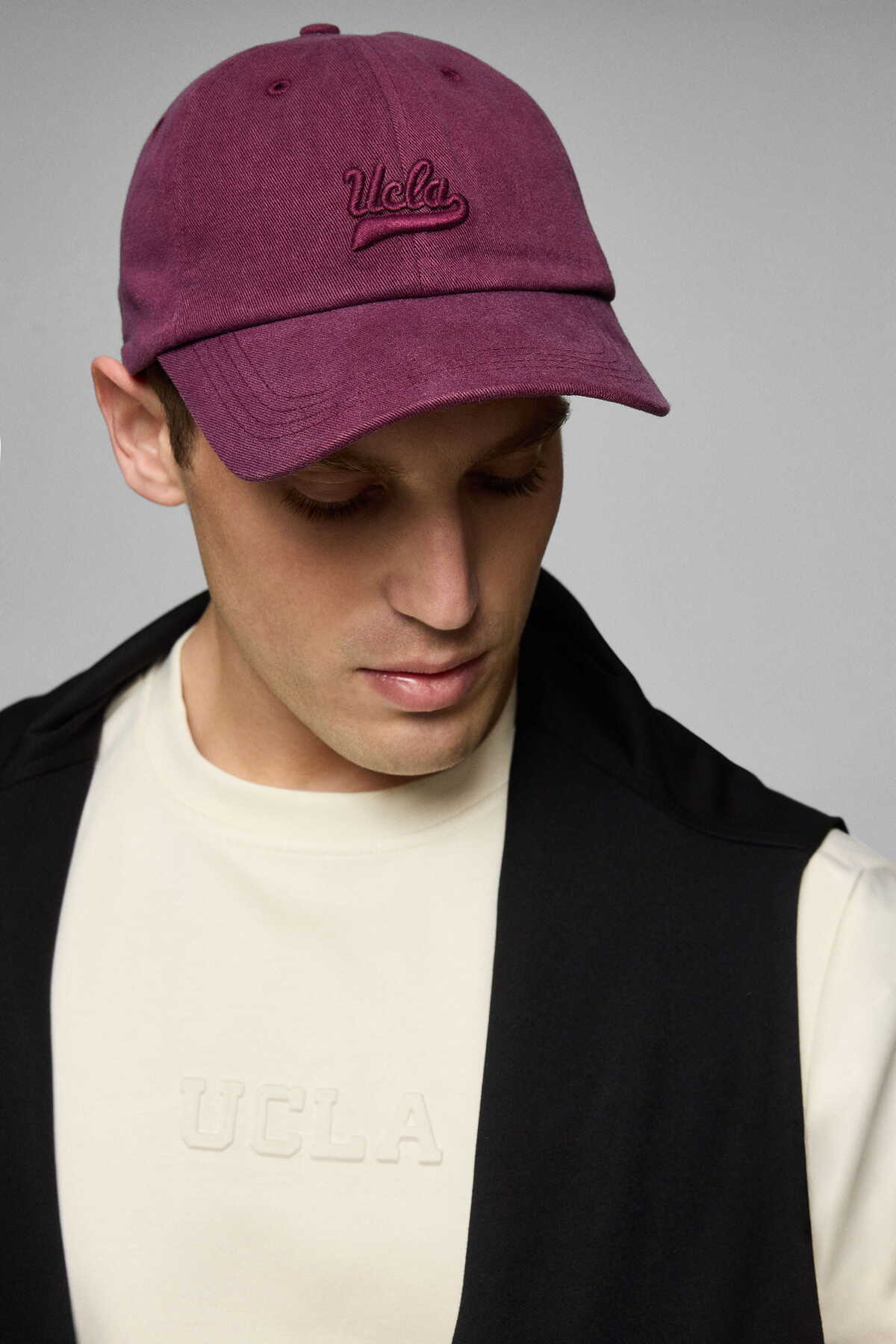 UCLA FORTUNO Bordo Baseball Cap Nakışlı Unisex Şapka görsel 3