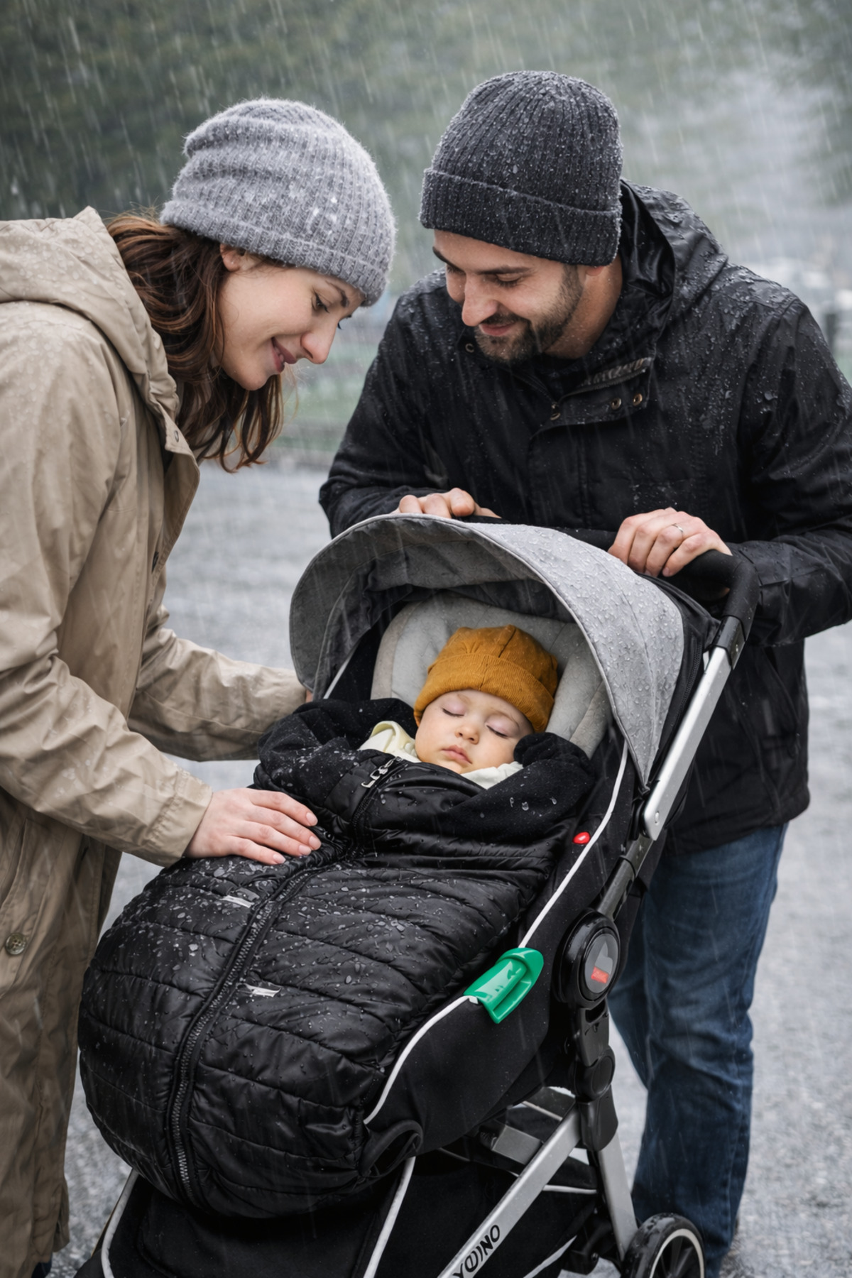 ubeybi Puset Kışlık Footmuff - Su Geçirmez Universal Bebek Arabası Uyku Tulumu ve Ayak Örtüsü fotoğrafı 5 (önizleme)