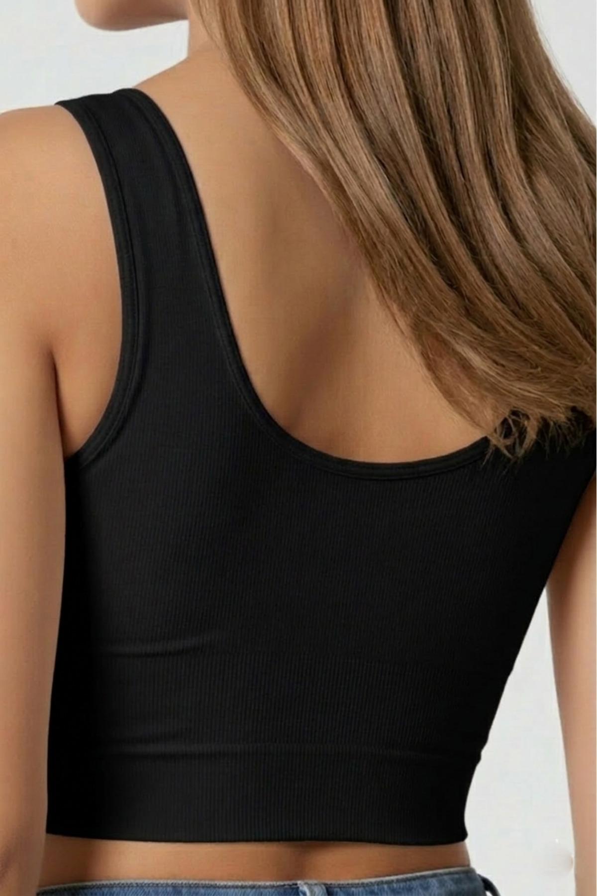 Fashion Form Siyah Pedli Seamless Sütyen, Balensiz Göğüs Toparlayıcı Esnek ve Rahat Tasarım görsel 4