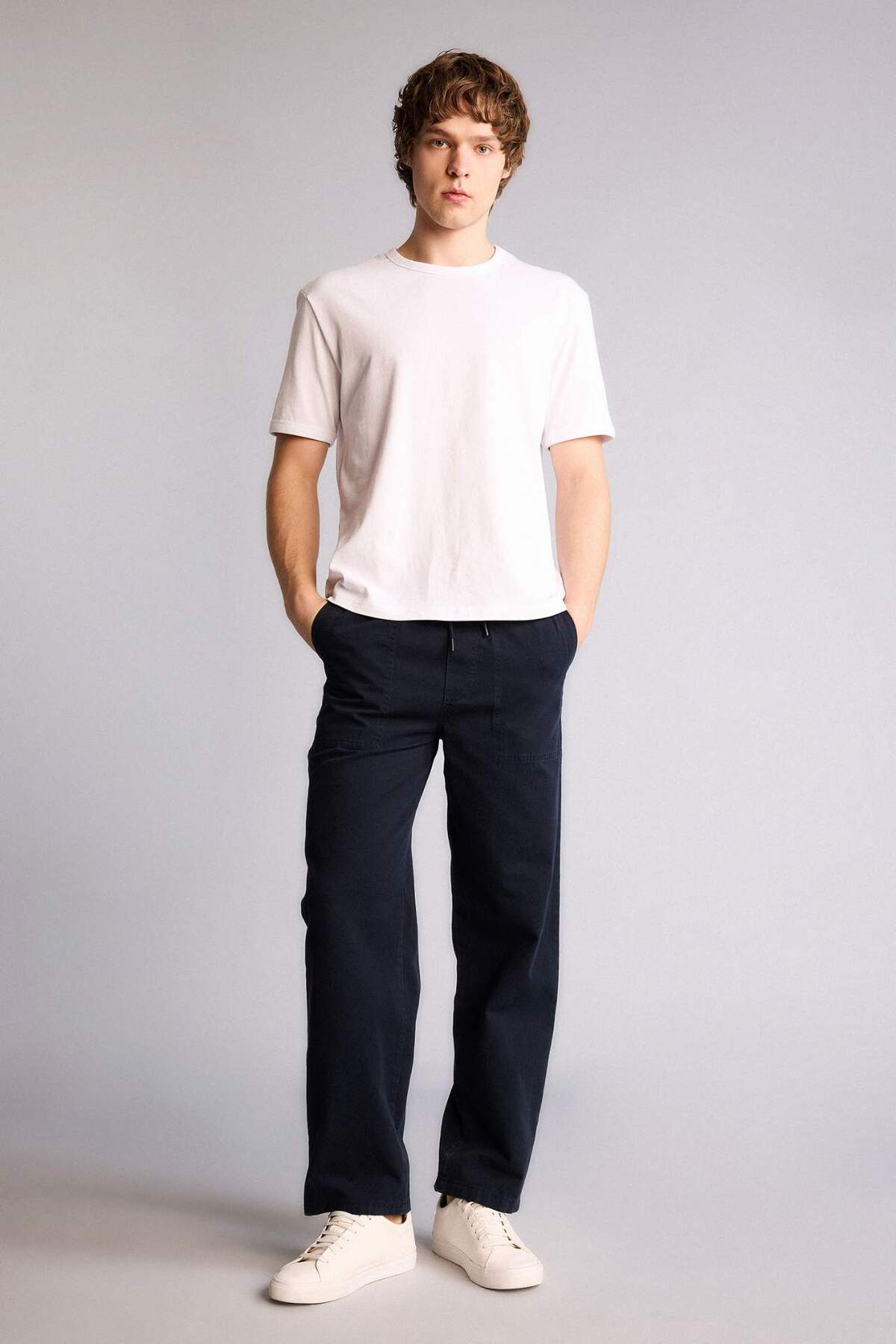 DeFacto %100 Pamuk Baggy Fit Pantolon H2381AX26SP görsel 2