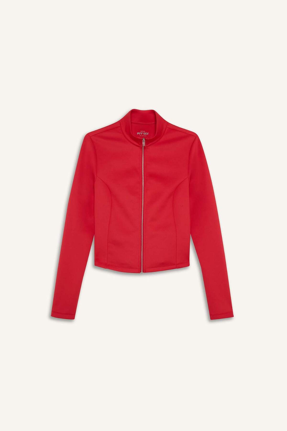 Defacto  Standart Fıt Dik Yaka Skuba Dalgıç Kumaş Hırka F9488AX26SP - Görsel 6