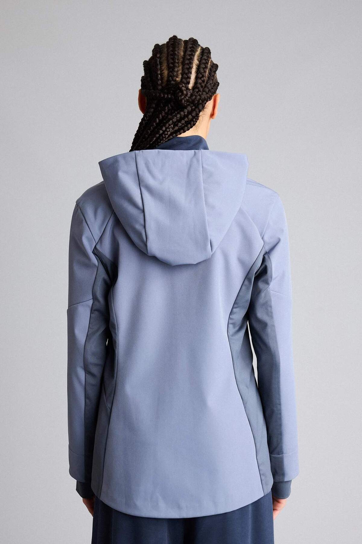 Defacto  Su İtici Slım Fıt Kapüşonlu Fermuarlı Softshell Mont G0237AX26SP - Görsel 5