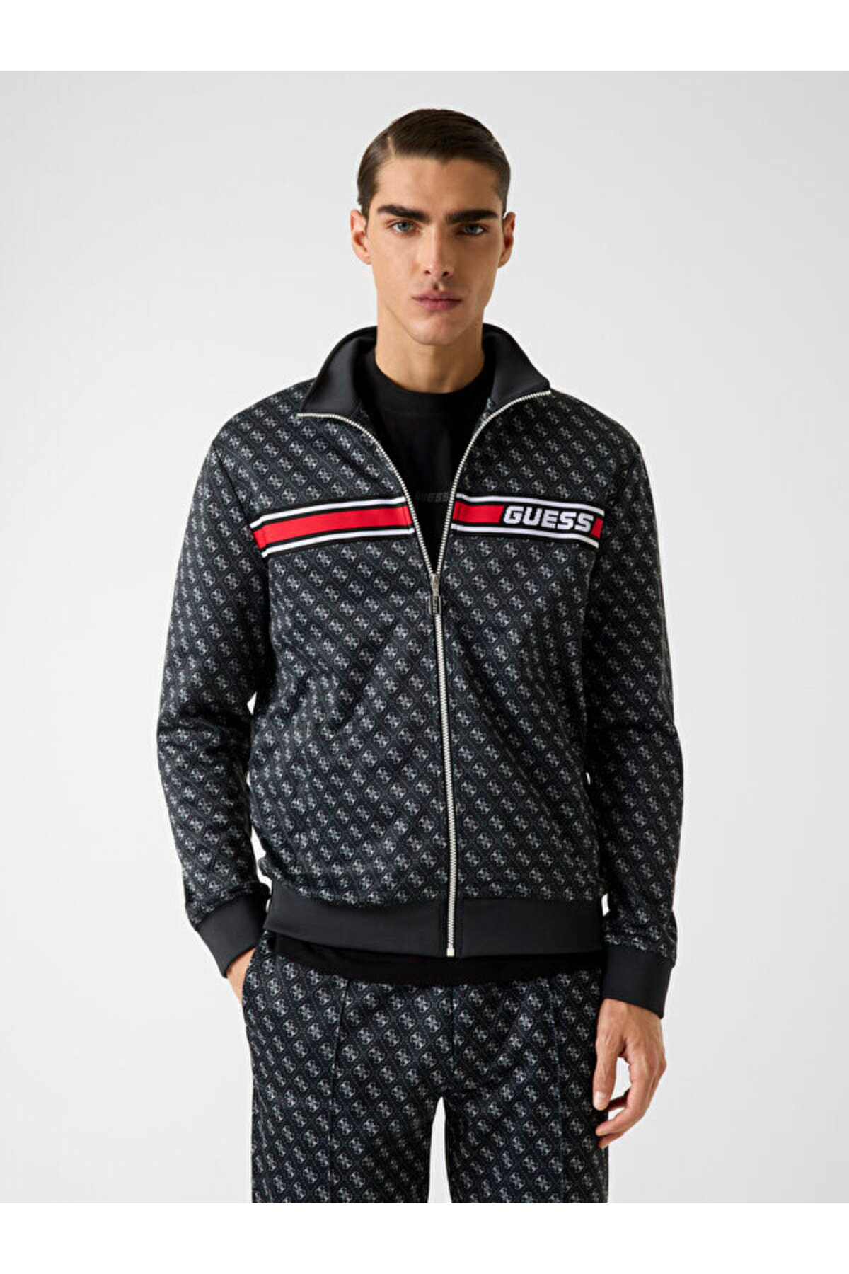 Korbin Pamuklu Jakarlı Logo Baskılı Regular Fit Dik Yaka Sweat Z2BQ06K7122 Erkek SWEAT Z2BQ06