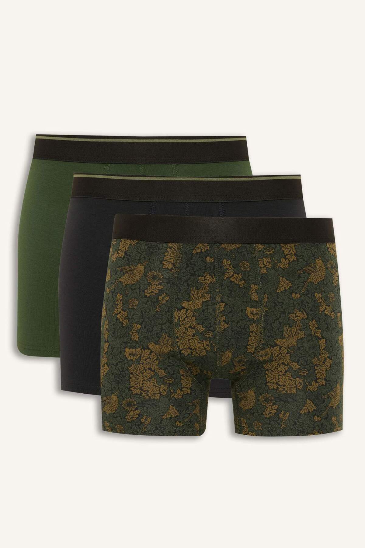 Defacto Regular Fit Floral 3-Piece Boxer G9280Ax26Sp