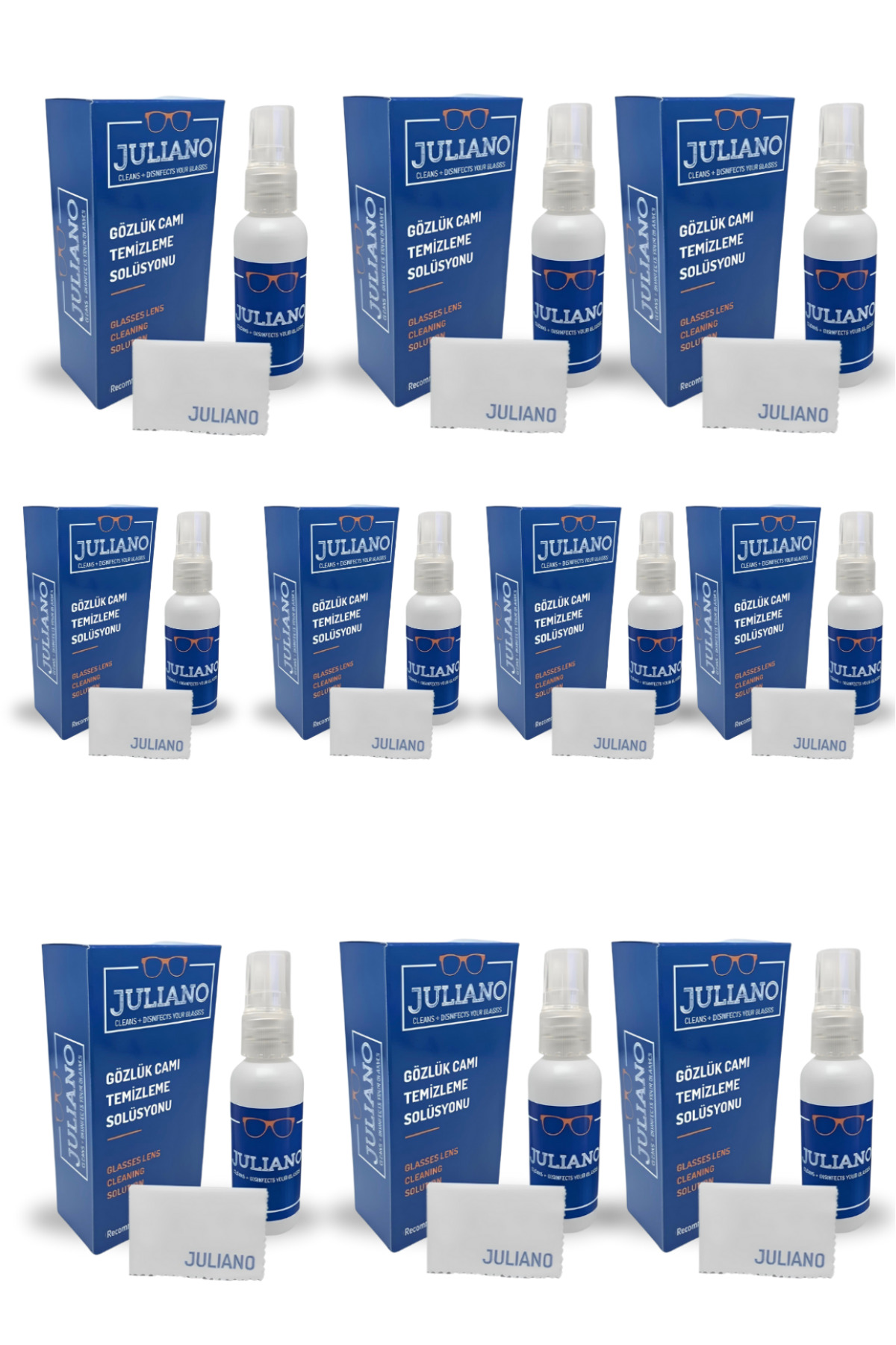 10 Pieces Glasses Cleaning Antistatic Solution Spray Set
