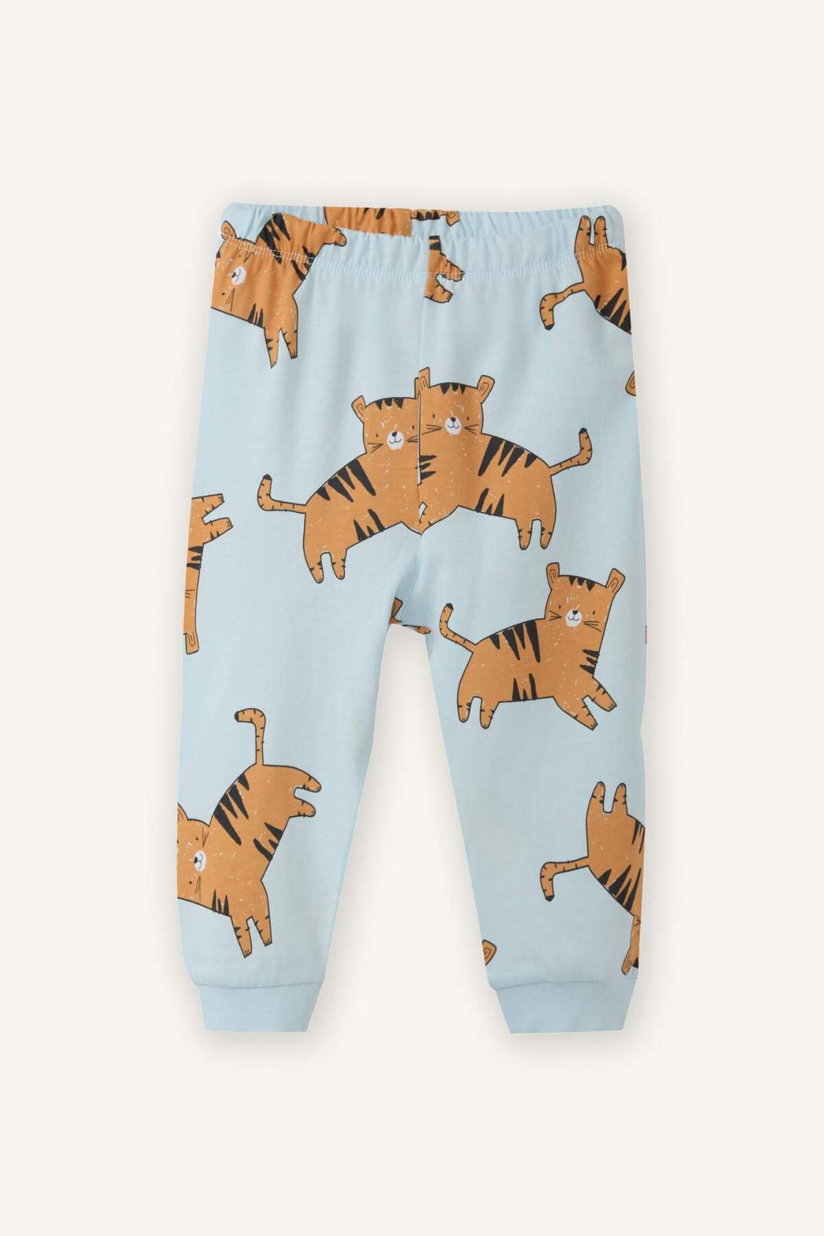 Defacto %100 Pamuklu Kaplan Desenli 2'li Pijama Takımı Erkek Bebek G8834A526SP fotoğrafı 2 (önizleme)