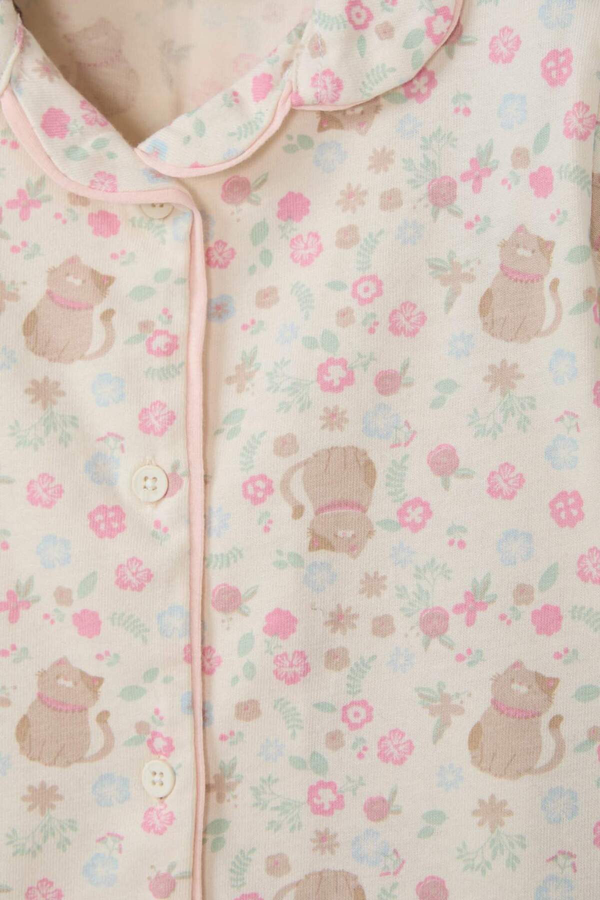 Defacto %100 Pamuklu Desenli 2'li Pijama Takımı Kız Bebek G8652A526SP fotoğrafı 3 (önizleme)
