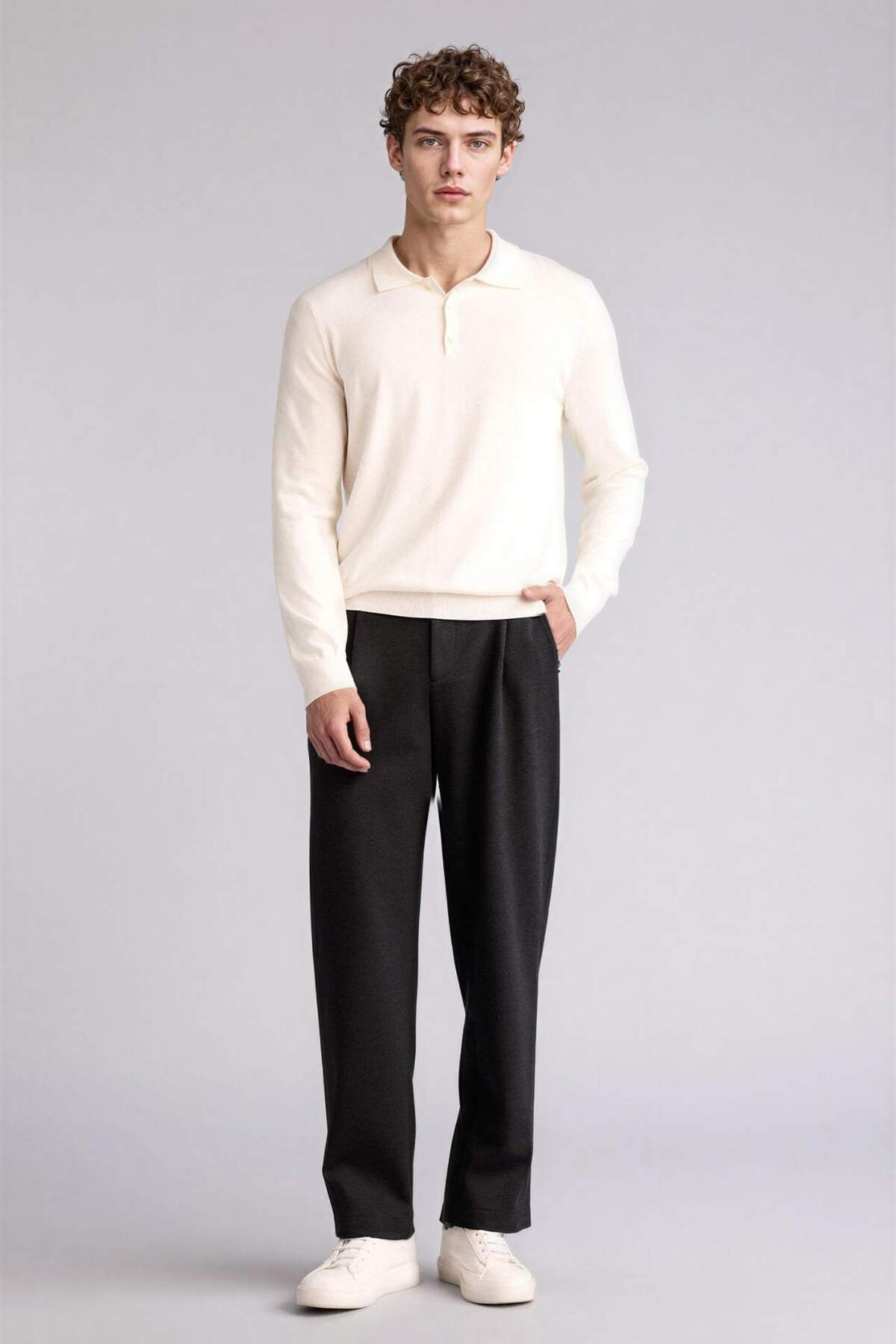 DeFacto Baggy Fit Uzun Boy Pantolon F8746AX26SP — خاکستری