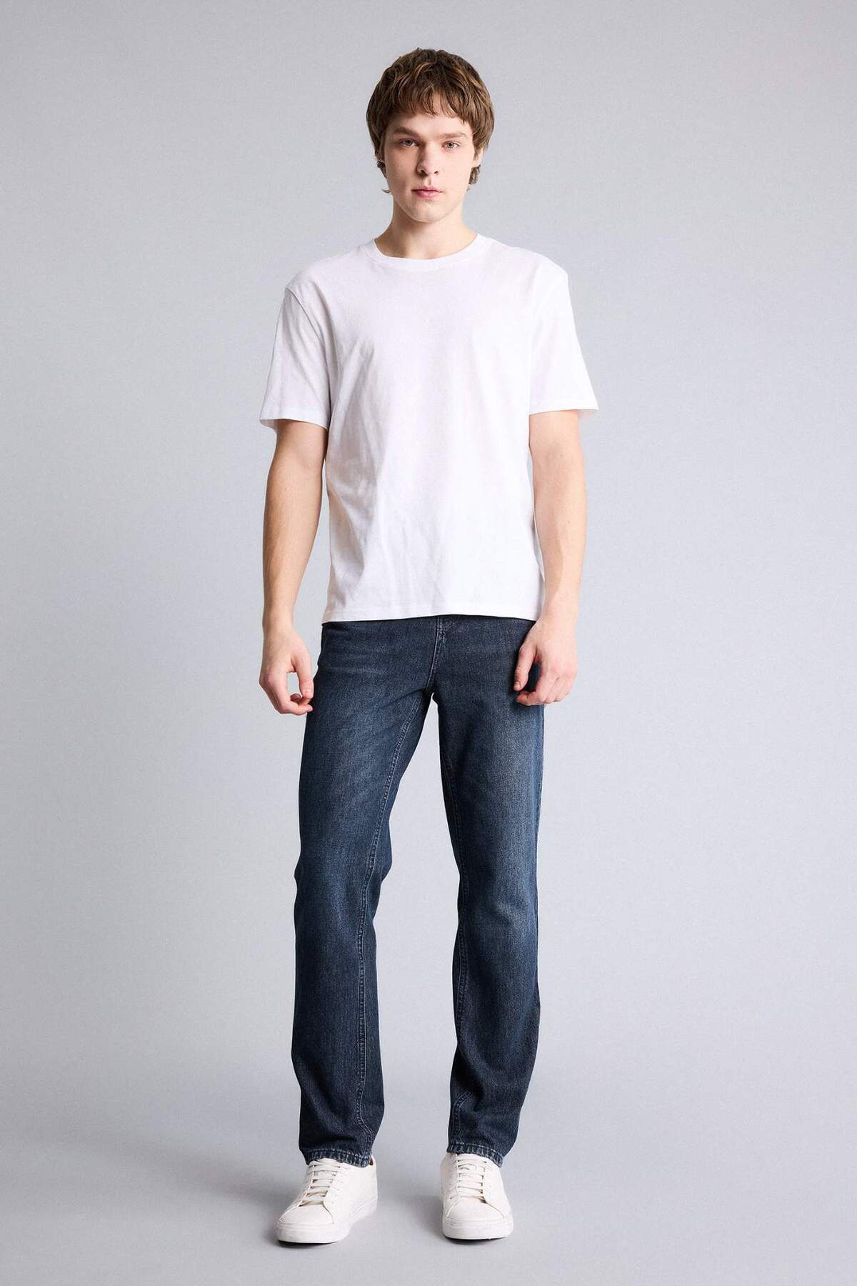 Defacto 100% Cotton Straight Fit Trousers G9078Ax26Sp