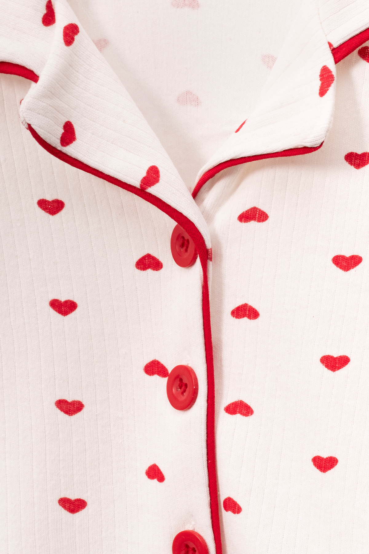 Bubito Kalpli Kız Bebek Alt Üst 2'li Pijama Takım- Kırmızı Beyaz fotoğrafı 5 (önizleme)