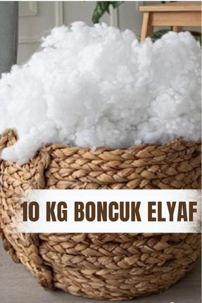 Elyaf Sepeti %100 Silikonlu 1.kalite 10 Kg Beyaz Boncuk Elyaf Amigurumi Yastı...