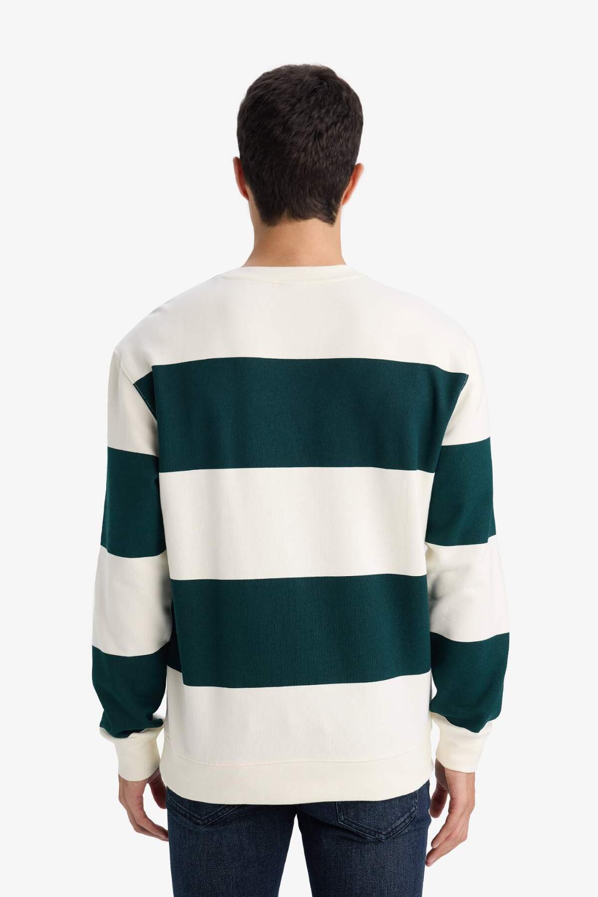 %100 Pamuk Regular Fit Bisiklet Yaka Sweatshirt F9630AX26SP — سبز — تصویر 5 از 5