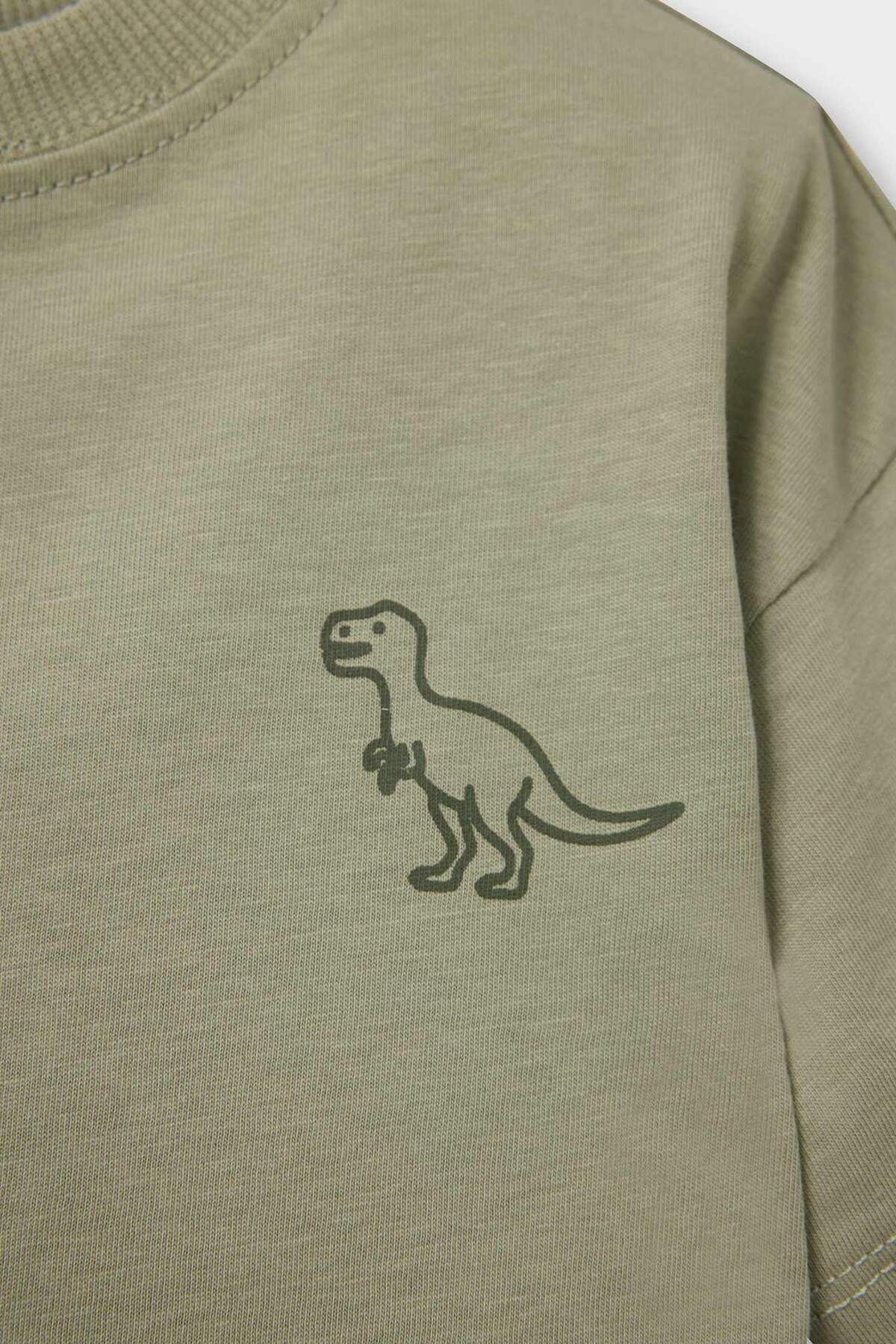 Defacto Regular Fıt Slogan Desenli Kısa Kollu Tişört Erkek Bebek D7910A526SM fotoğrafı 2 (önizleme)