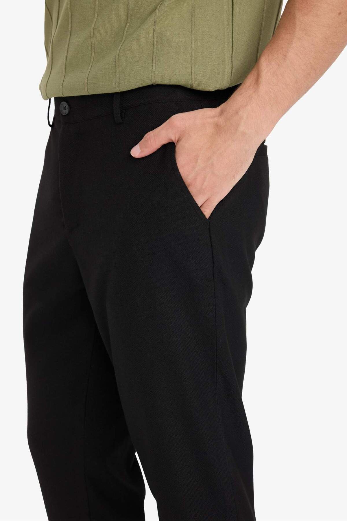 DeFacto Tailored Fit Düz Paça Pantolon B8577AX25AU görsel 5