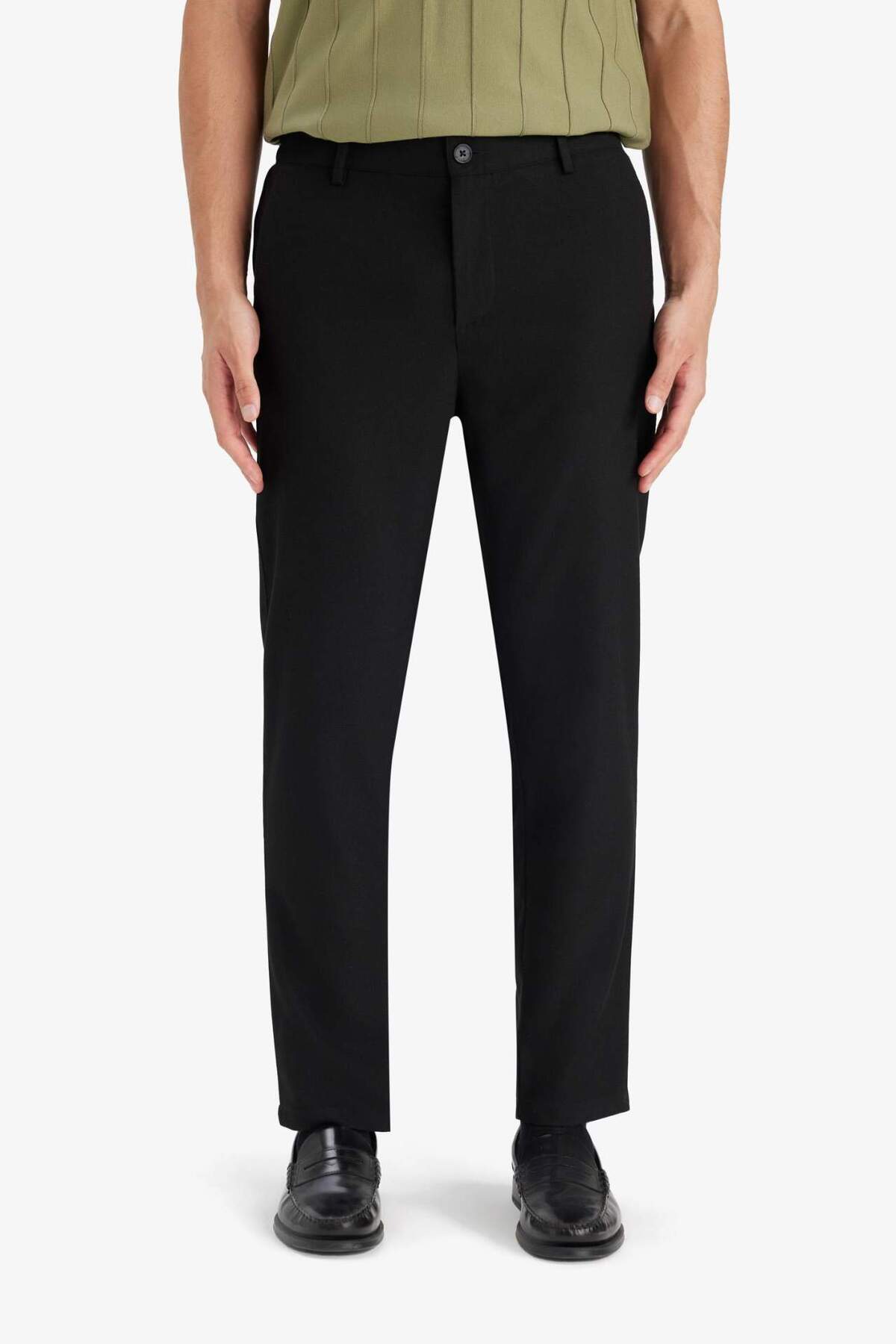 DeFacto Tailored Fit Düz Paça Pantolon B8577AX25AU görsel 4