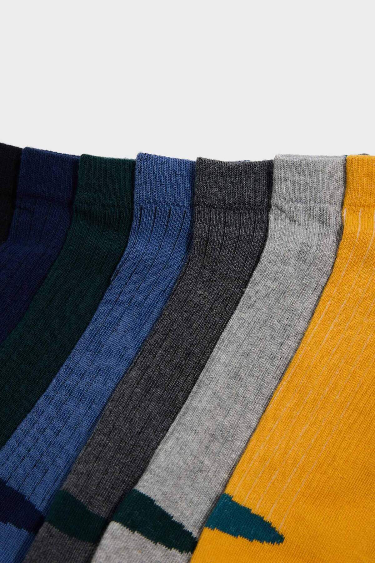 Defacto  Erkek 7li Pamuklu Patik Çorap G2075AXNS - Görsel 4