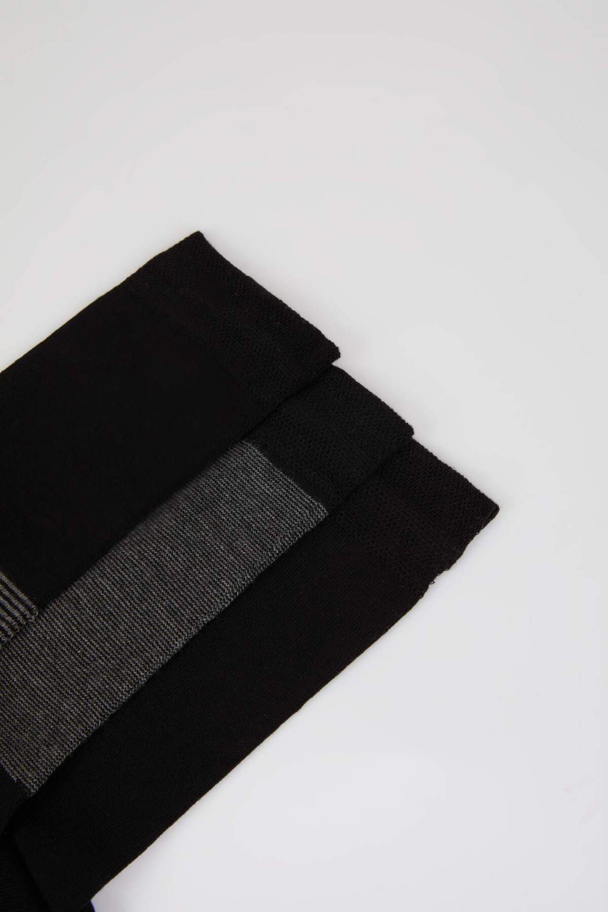 Defacto  Erkek Çizgili Dikişsiz 3lü Bambu Uzun Çorap C6681AXNS - Görsel 5