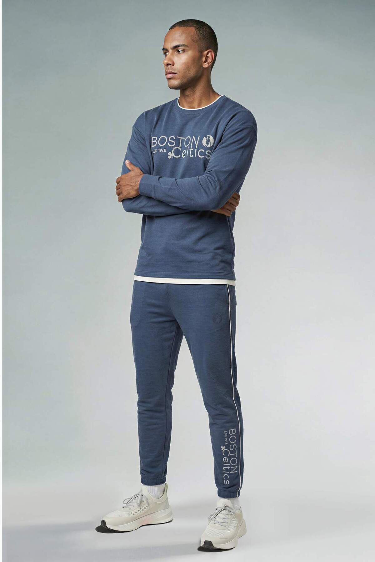 DeFacto NBA Boston Celtıcs Standart Fit Skuba Dalgıç Kumaş Jogger F6980AX26SP görsel 2