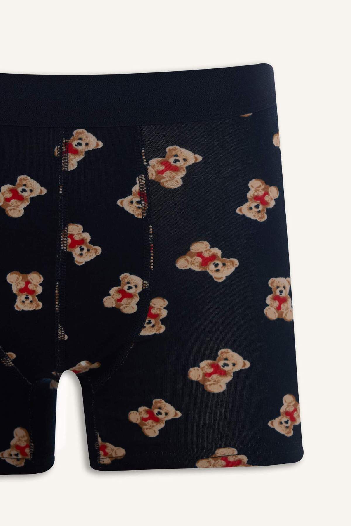 Defacto  Regular Fıt Kalpli Ayıcıklı 3'lü Boxer G8180AX26SP - Görsel 4